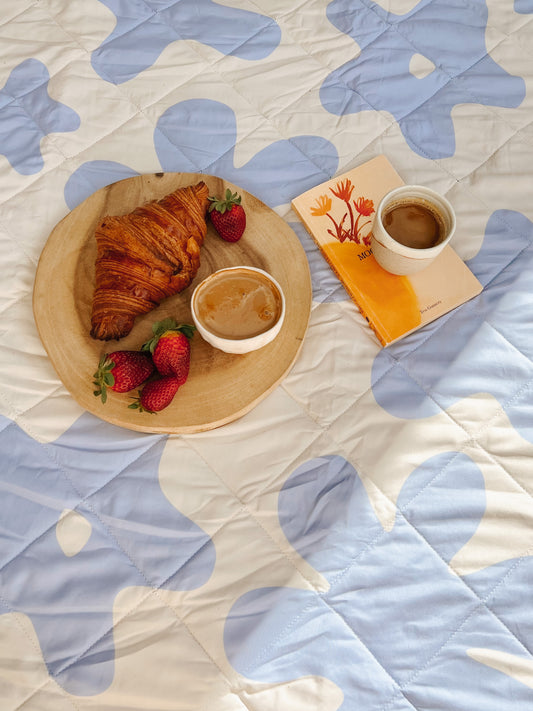 Cornflower Blue Picnic Rug