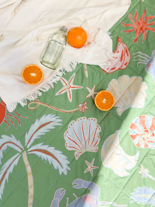 Tidal Green Picnic Rug